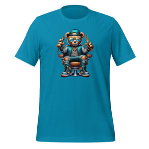 Men's Graphic Short-sleeve t-shirt (barber-bear blue)