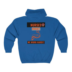 Women's Full Zip Hooded Sweatshirt / Nurses Rock