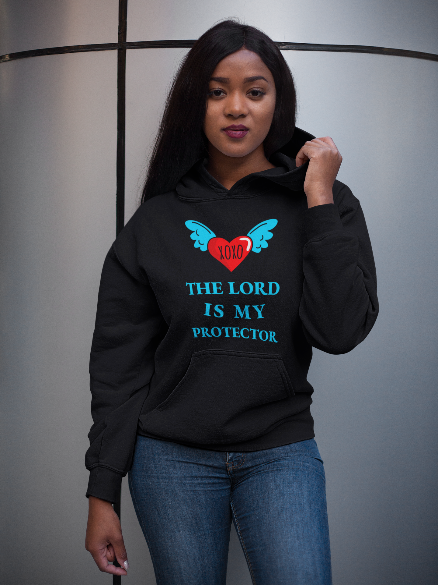 Women Graphic Hoodie / The Lord Is My Protector