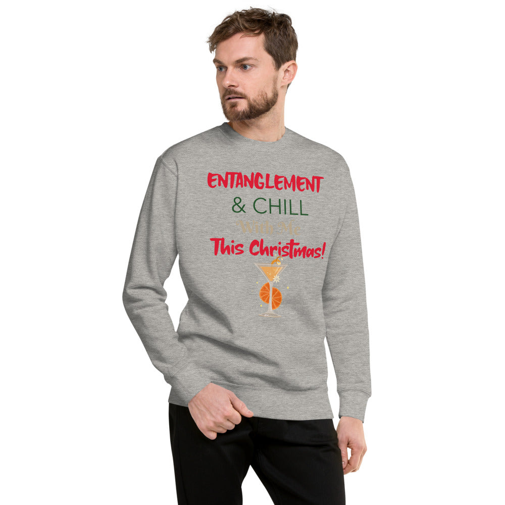 Mens Holiday  Fleece Pullover / Entanglement and Chill