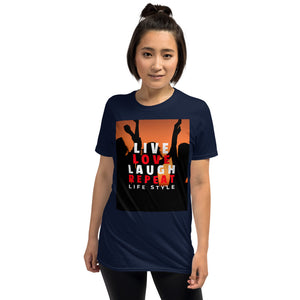 Women's Graphic T-Shirt / Live Love Laugh Repeat