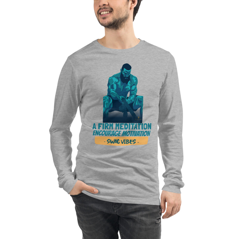 Men's Graphic Long Sleeve Tee / A Firm Meditation