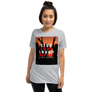 Women's Graphic T-Shirt / Live Love Laugh Repeat