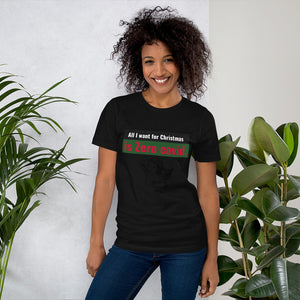 Women's Holiday Short-Sleeve T-Shirt / All I Want 4 Christmas 0 Covid