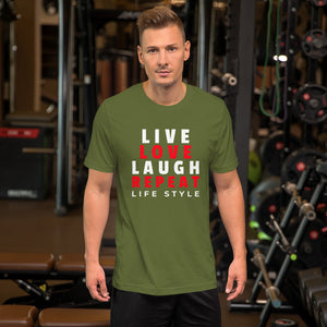 Men Graphic T-Shirt / Live Love Laugh Repeat