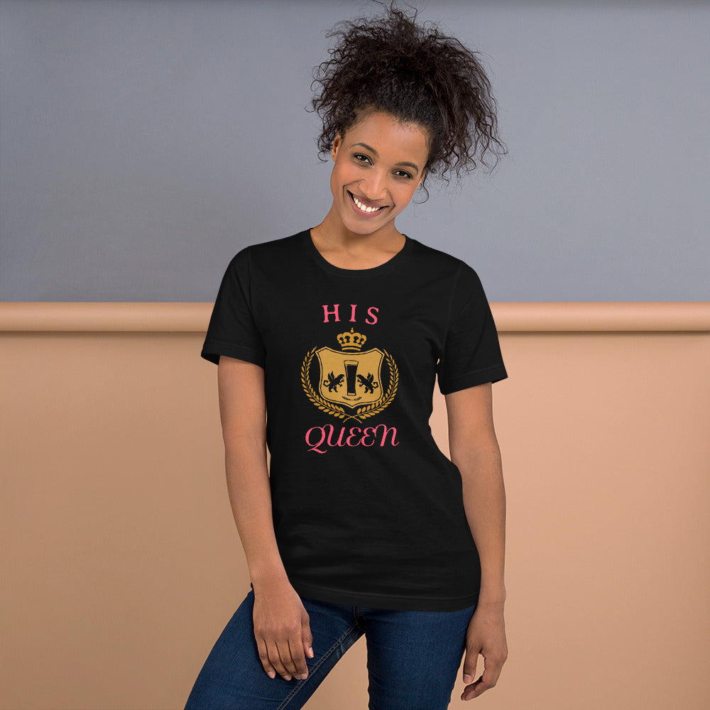 Women's Graphic T-Shirt / His Queen / Gold and Pink