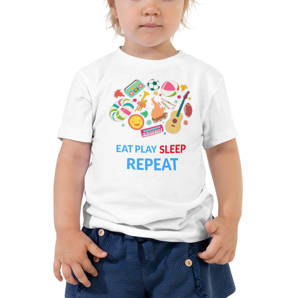 Toddler Graphic Short Sleeve T-Shirt / Eat play Sleep Repeat