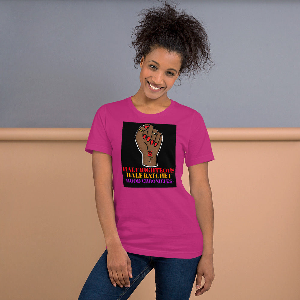 Women's Graphic Short-Sleeve T-Shirt/ Half Righteous Half Ratchet