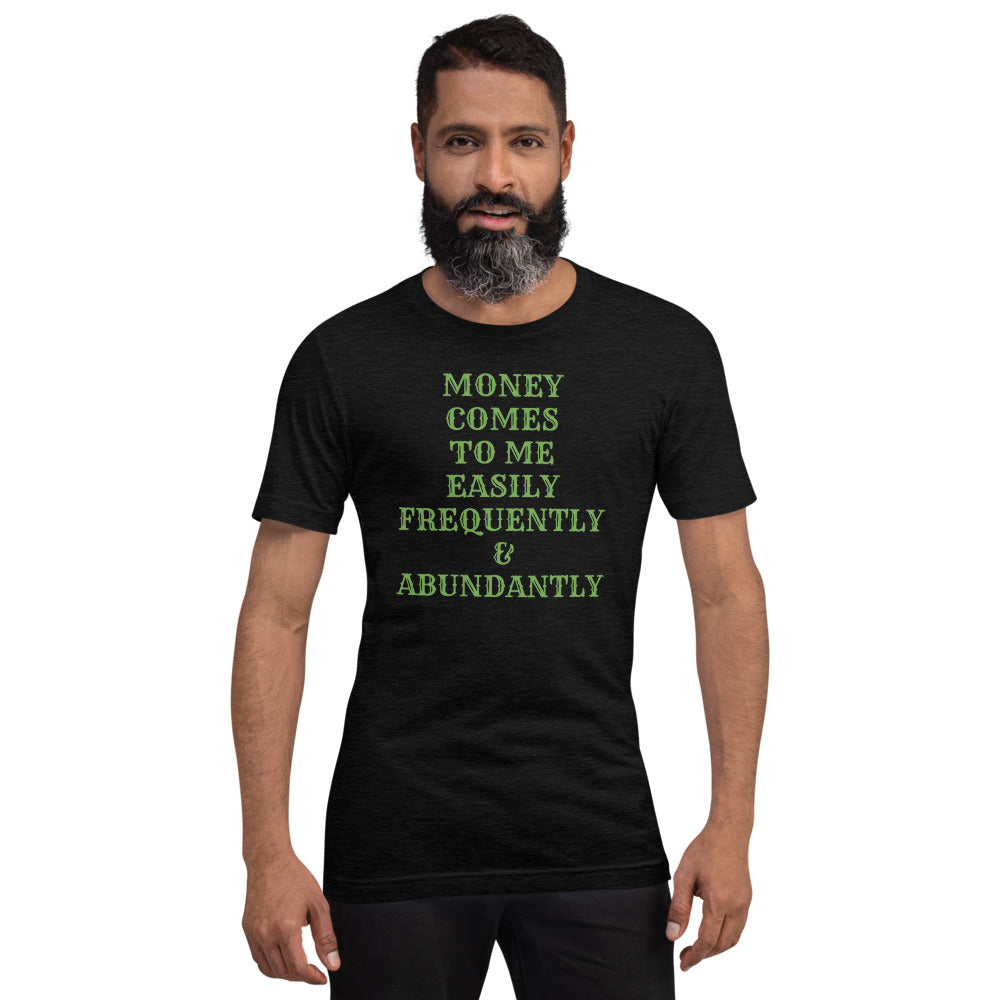 Men's Graphic Short-Sleeve T-Shirt / Money Comes Easily Frequently & Abundantly