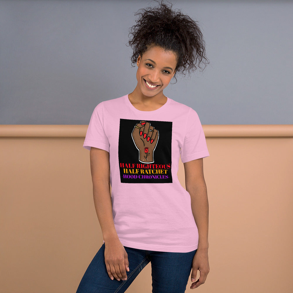 Women's Graphic Short-Sleeve T-Shirt/ Half Righteous Half Ratchet