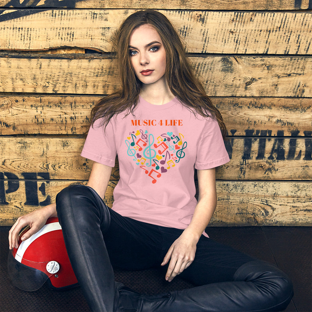 Women's Graphic Short-Sleeve T-Shirt / Music Is Life