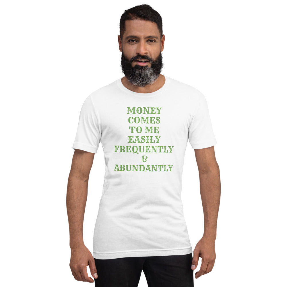 Men's Graphic Short-Sleeve T-Shirt / Money Comes Easily Frequently & Abundantly