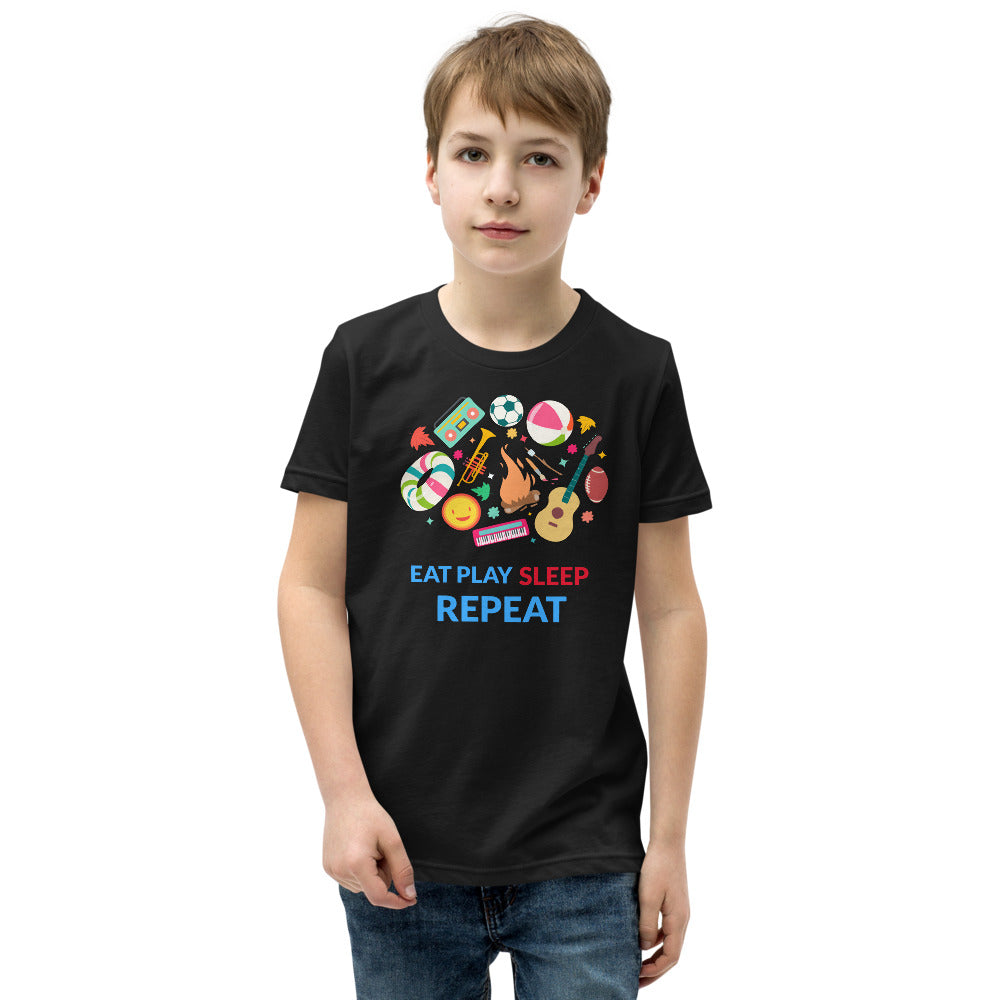 Boys Graphic Short Sleeve T-Shirt / Eat Play Sleep Repeat